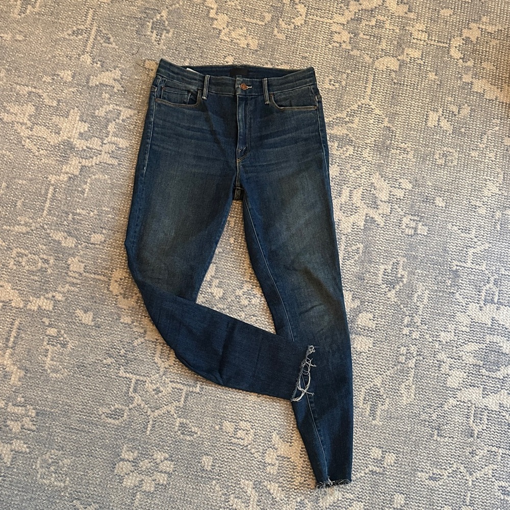 MOTHER Dark Blue Skinny Jeans